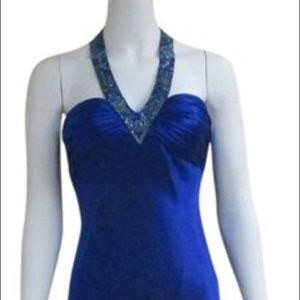 Royal Blue Beaded Formal Dress